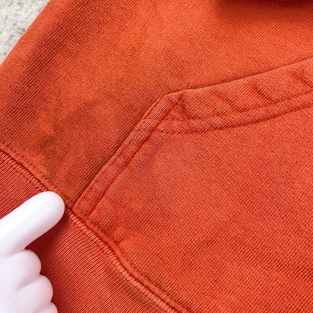 Vintage Y2K Old Navy Youth XL Orange Spellout Sweatshirt Embroidered 2000s Boys - Picture 6 of 11